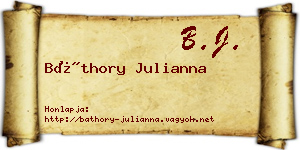 Báthory Julianna névjegykártya
